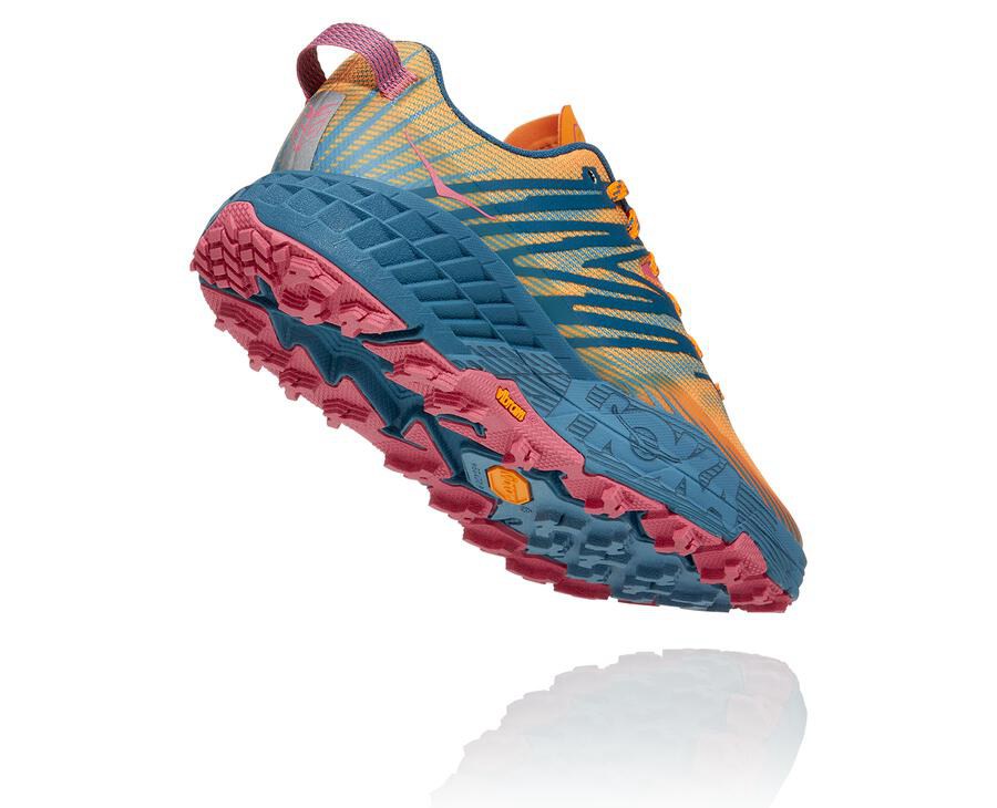 Tenis Trail Hoka One One Feminino Azuis - Speedgoat 4 - 930-CIHZTG